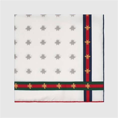 gucci bee pocket square|Gucci geometric g pocket square.